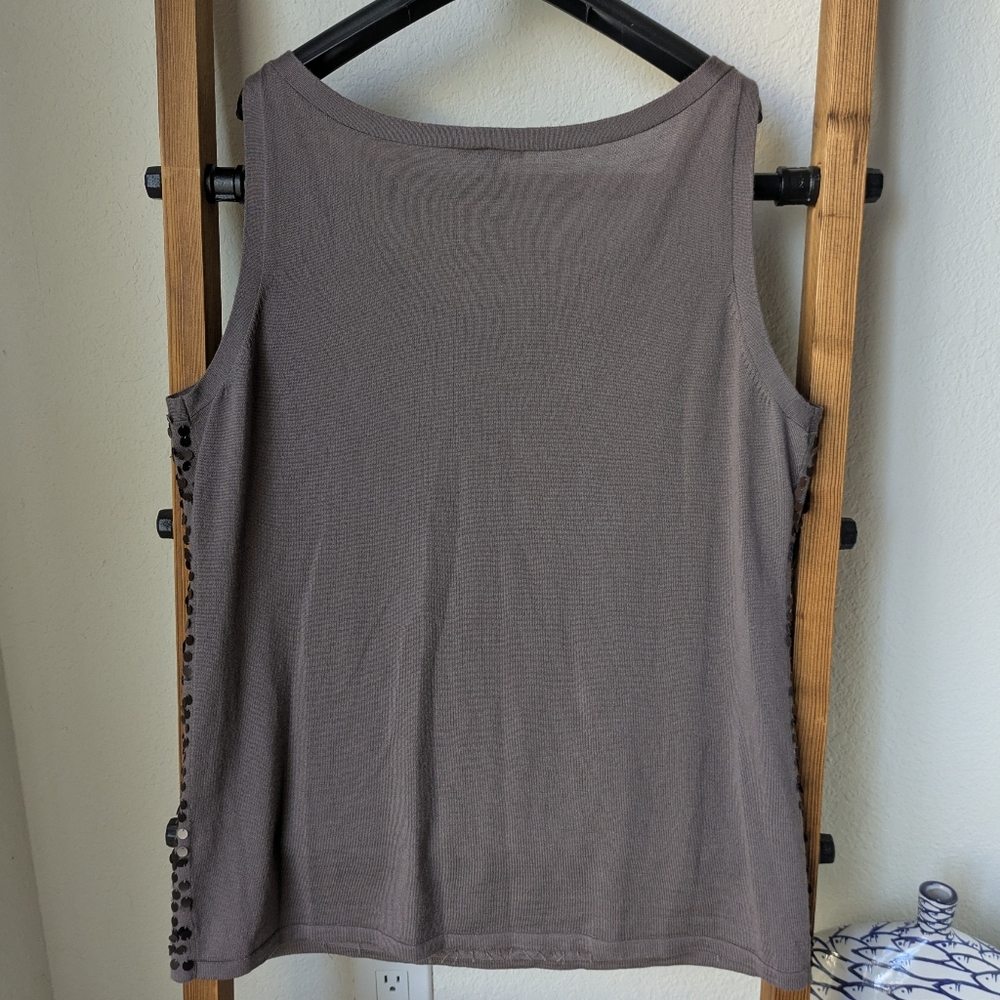 Eileen Fisher Women's Sparkling Sequin Knit Tank Top - Size XL - Picture 2 of 3